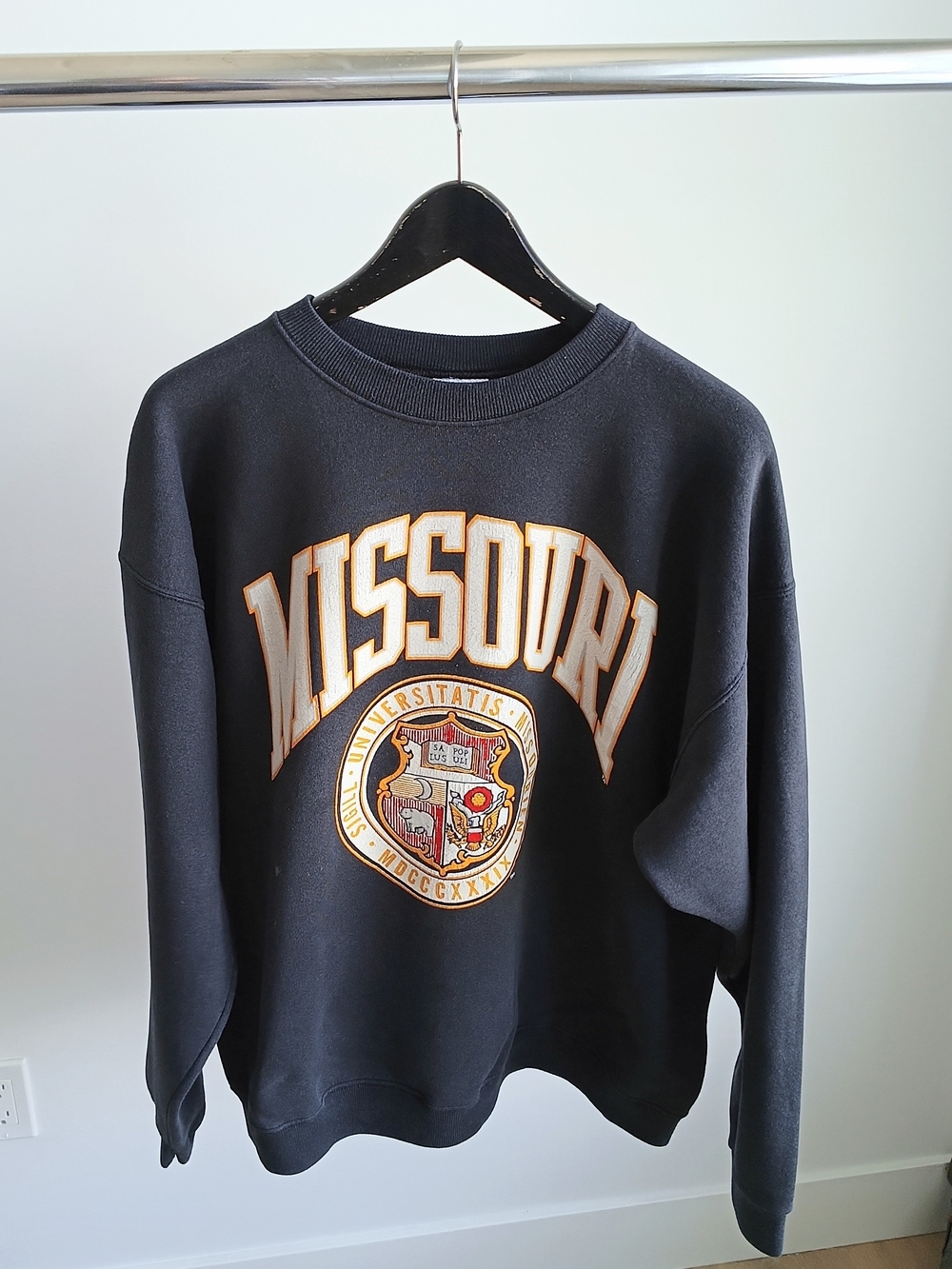 VTG 90s University of Missouri Crewneck Sweatshirt XL Made In USA Mizzou NCAA